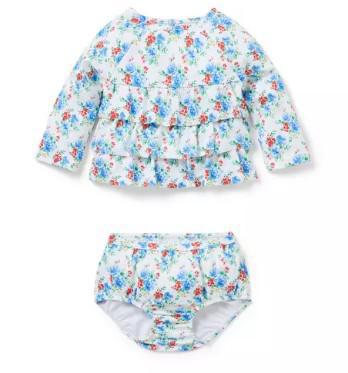Floral Rash Guard 2PC Swimsuit
