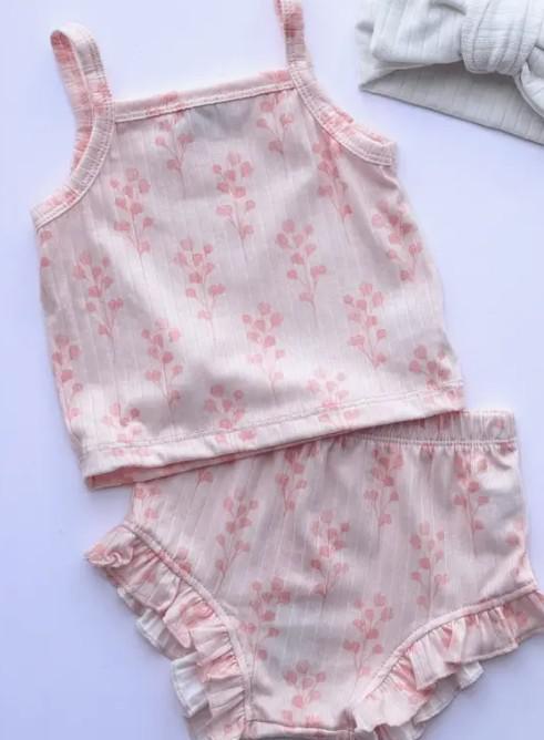 Luna Blush Top and Bloomer Set