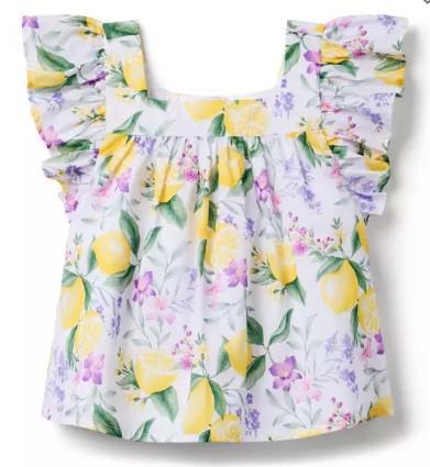 Lemon Floral Top