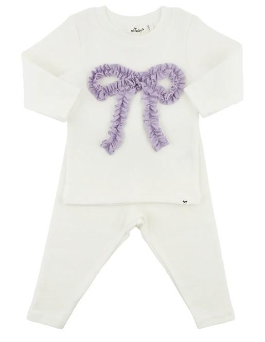 Ruffle Bow Lavender Sparkle Set