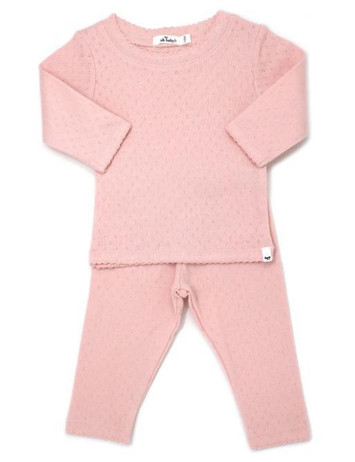 Pink Pointelle 2 PC Set