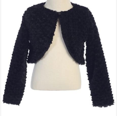 Faux fur bolero black