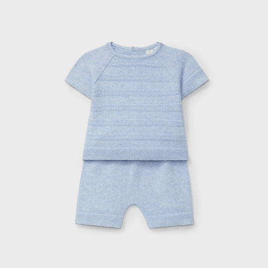 Lt. Blue 2PC Knit Short Set DK213