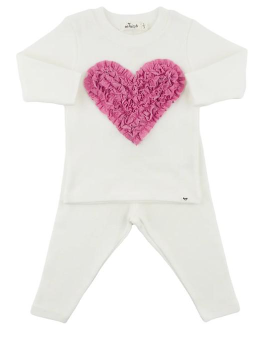 Bright Pink Ruffle Heart