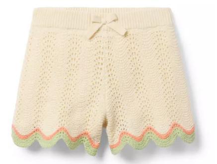 Crochet Scallop Hem Shorts