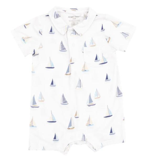 Sailboats Blue Polo Shortie