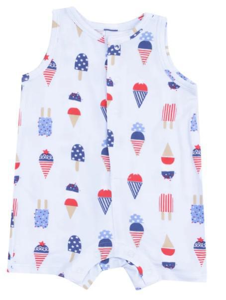 American Ice Cream Blue Shortie Romper