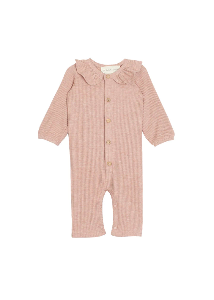 Graceful Blooms Rib Knit Romper