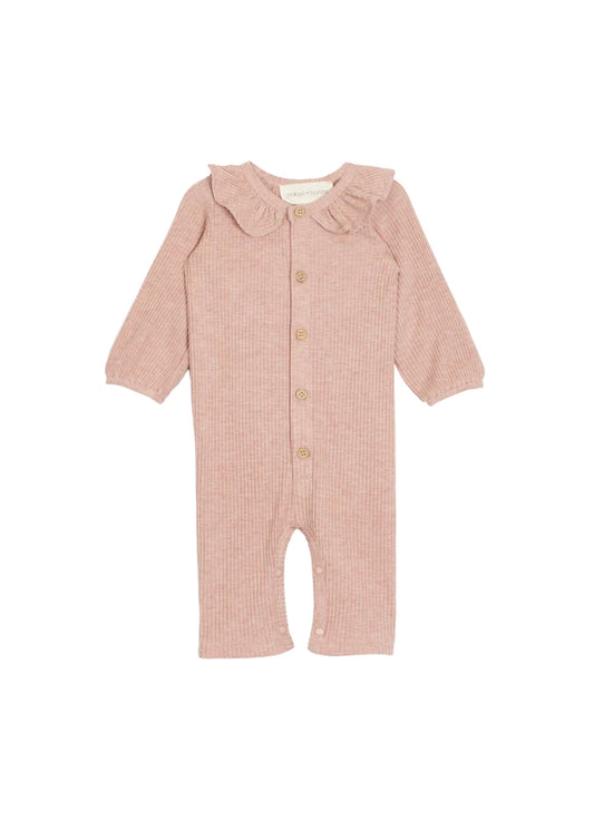 Graceful Blooms Rib Knit Romper