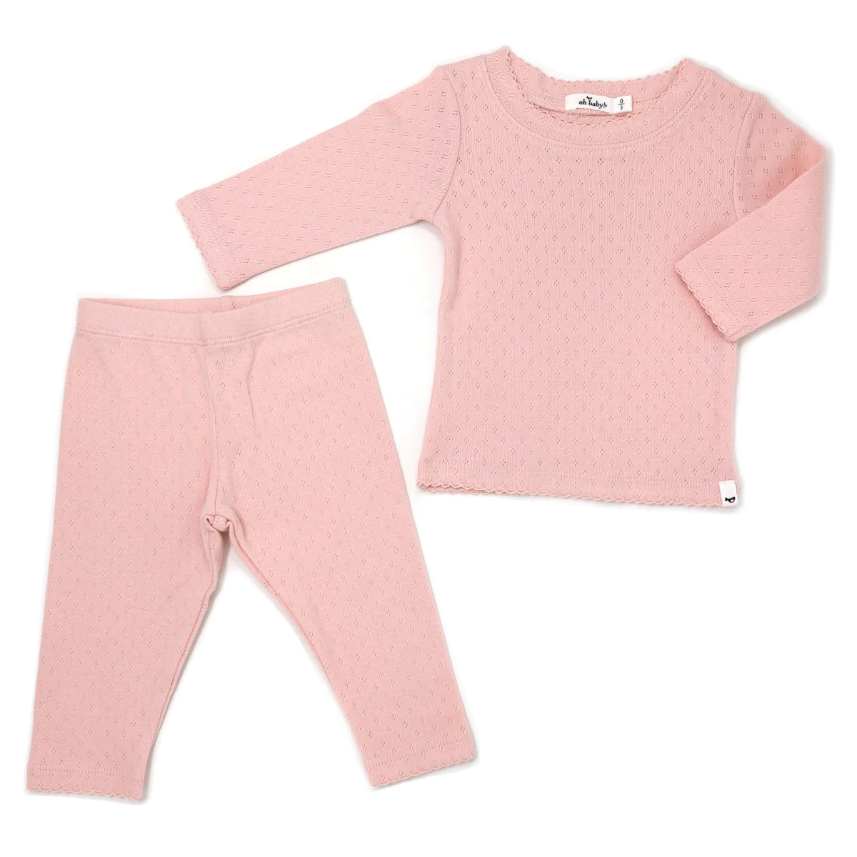 Pink Pointelle 2 PC Set